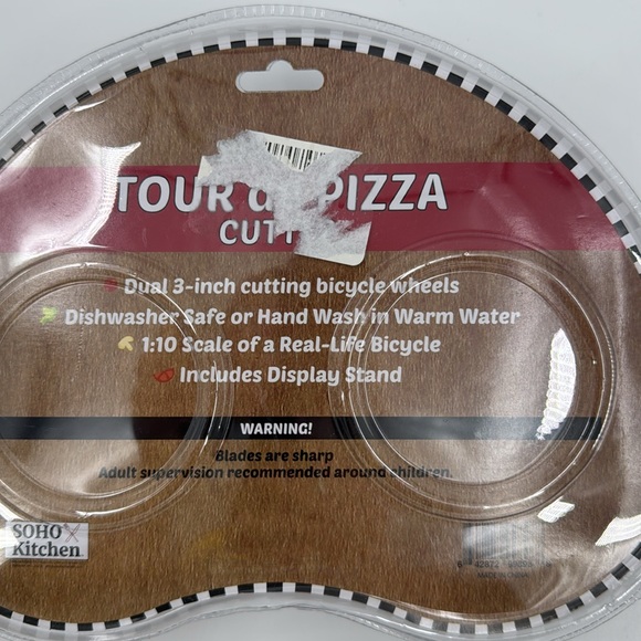 SOHO KITCHEN Tour de Pizza Cutter White Bike NEW - Picture 5 of 12